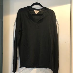 Rag & Bone Dark Grey Henley long sleeve